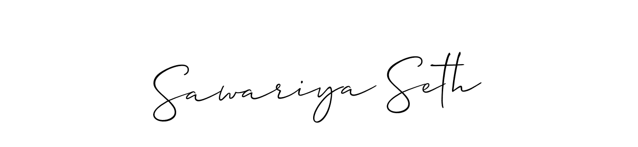 Sawariya Seth stylish signature style. Best Handwritten Sign (Allison_Script) for my name. Handwritten Signature Collection Ideas for my name Sawariya Seth. Sawariya Seth signature style 2 images and pictures png