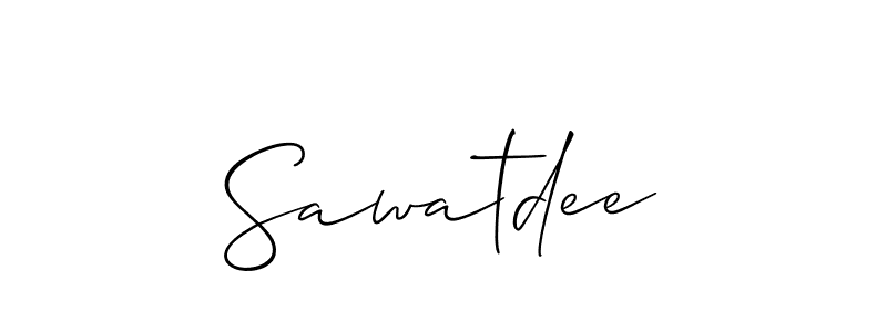 You should practise on your own different ways (Allison_Script) to write your name (Sawatdee) in signature. don't let someone else do it for you. Sawatdee signature style 2 images and pictures png