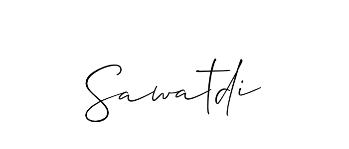 if you are searching for the best signature style for your name Sawatdi. so please give up your signature search. here we have designed multiple signature styles  using Allison_Script. Sawatdi signature style 2 images and pictures png