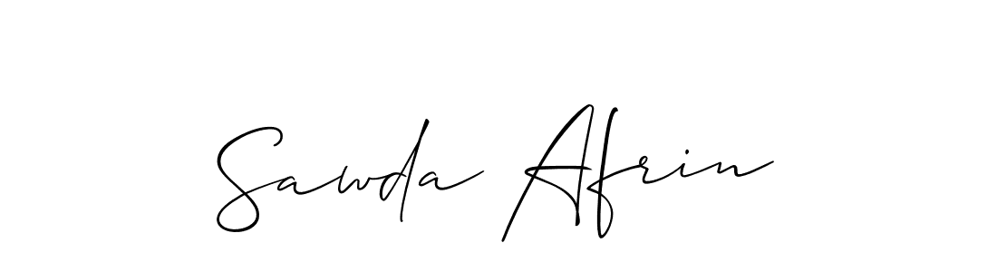 How to make Sawda Afrin name signature. Use Allison_Script style for creating short signs online. This is the latest handwritten sign. Sawda Afrin signature style 2 images and pictures png