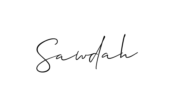 Allison_Script is a professional signature style that is perfect for those who want to add a touch of class to their signature. It is also a great choice for those who want to make their signature more unique. Get Sawdah name to fancy signature for free. Sawdah signature style 2 images and pictures png