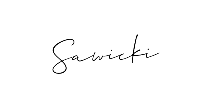 The best way (Allison_Script) to make a short signature is to pick only two or three words in your name. The name Sawicki include a total of six letters. For converting this name. Sawicki signature style 2 images and pictures png