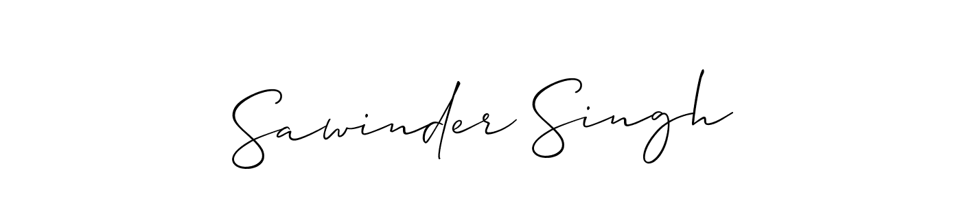 The best way (Allison_Script) to make a short signature is to pick only two or three words in your name. The name Sawinder Singh include a total of six letters. For converting this name. Sawinder Singh signature style 2 images and pictures png