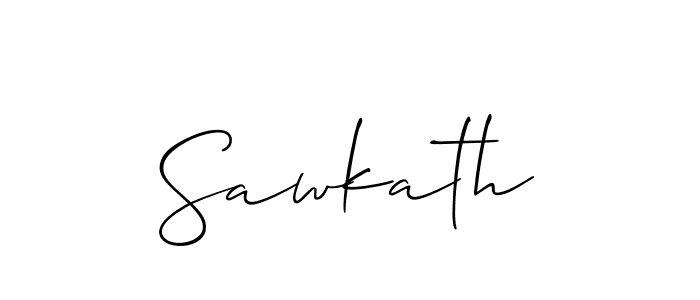 Design your own signature with our free online signature maker. With this signature software, you can create a handwritten (Allison_Script) signature for name Sawkath. Sawkath signature style 2 images and pictures png