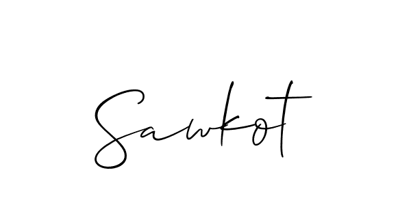 if you are searching for the best signature style for your name Sawkot. so please give up your signature search. here we have designed multiple signature styles  using Allison_Script. Sawkot signature style 2 images and pictures png