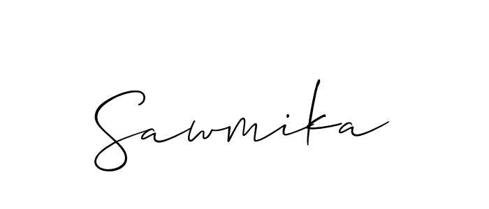 Use a signature maker to create a handwritten signature online. With this signature software, you can design (Allison_Script) your own signature for name Sawmika. Sawmika signature style 2 images and pictures png