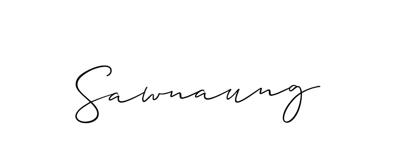 How to make Sawnaung signature? Allison_Script is a professional autograph style. Create handwritten signature for Sawnaung name. Sawnaung signature style 2 images and pictures png