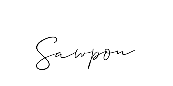 It looks lik you need a new signature style for name Sawpon. Design unique handwritten (Allison_Script) signature with our free signature maker in just a few clicks. Sawpon signature style 2 images and pictures png