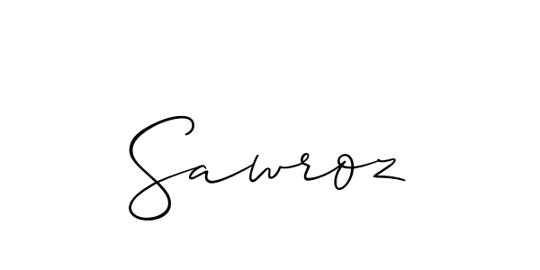 How to make Sawroz signature? Allison_Script is a professional autograph style. Create handwritten signature for Sawroz name. Sawroz signature style 2 images and pictures png