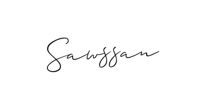 Best and Professional Signature Style for Sawssan. Allison_Script Best Signature Style Collection. Sawssan signature style 2 images and pictures png