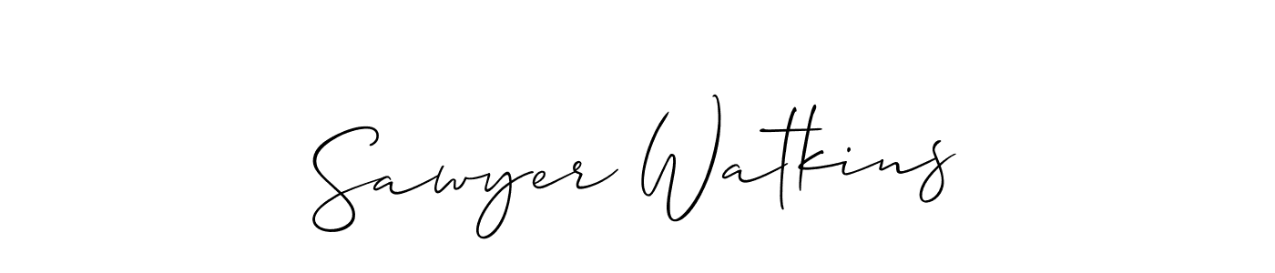 Sawyer Watkins stylish signature style. Best Handwritten Sign (Allison_Script) for my name. Handwritten Signature Collection Ideas for my name Sawyer Watkins. Sawyer Watkins signature style 2 images and pictures png