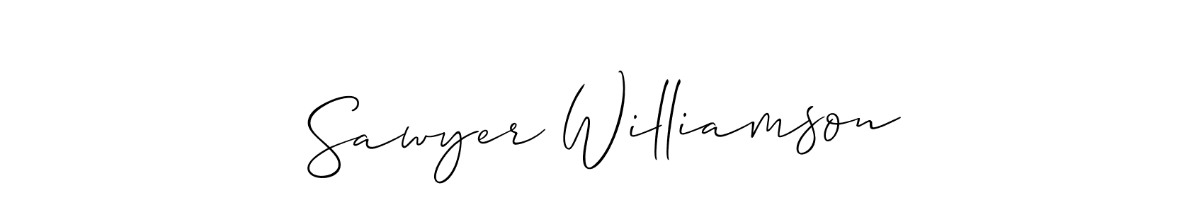 Use a signature maker to create a handwritten signature online. With this signature software, you can design (Allison_Script) your own signature for name Sawyer Williamson. Sawyer Williamson signature style 2 images and pictures png