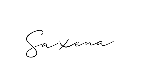 How to Draw Saxena signature style? Allison_Script is a latest design signature styles for name Saxena. Saxena signature style 2 images and pictures png