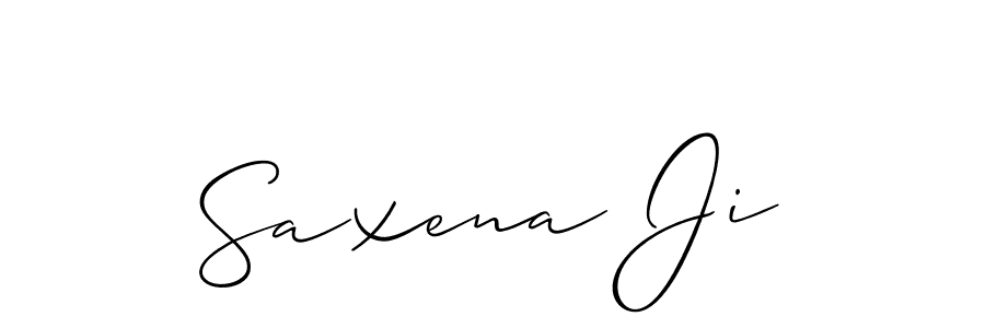 You can use this online signature creator to create a handwritten signature for the name Saxena Ji. This is the best online autograph maker. Saxena Ji signature style 2 images and pictures png