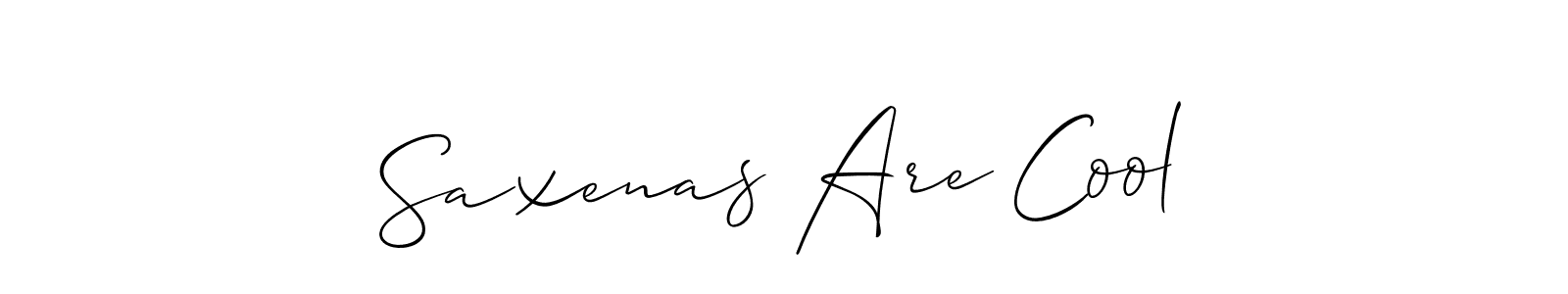 Use a signature maker to create a handwritten signature online. With this signature software, you can design (Allison_Script) your own signature for name Saxenas Are Cool. Saxenas Are Cool signature style 2 images and pictures png