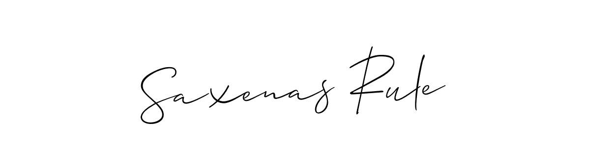 Create a beautiful signature design for name Saxenas Rule. With this signature (Allison_Script) fonts, you can make a handwritten signature for free. Saxenas Rule signature style 2 images and pictures png