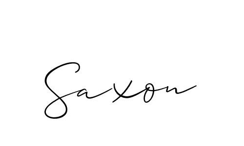 How to Draw Saxon signature style? Allison_Script is a latest design signature styles for name Saxon. Saxon signature style 2 images and pictures png
