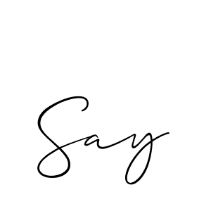 Say stylish signature style. Best Handwritten Sign (Allison_Script) for my name. Handwritten Signature Collection Ideas for my name Say. Say signature style 2 images and pictures png