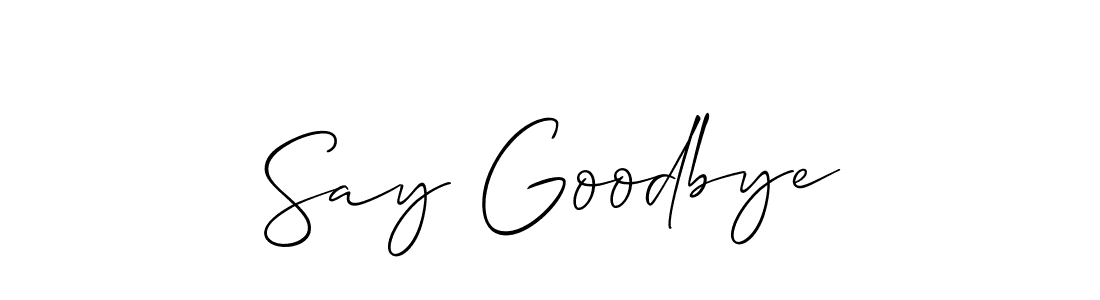 if you are searching for the best signature style for your name Say Goodbye. so please give up your signature search. here we have designed multiple signature styles  using Allison_Script. Say Goodbye signature style 2 images and pictures png