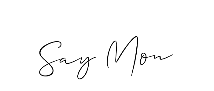 Say Mon stylish signature style. Best Handwritten Sign (Allison_Script) for my name. Handwritten Signature Collection Ideas for my name Say Mon. Say Mon signature style 2 images and pictures png