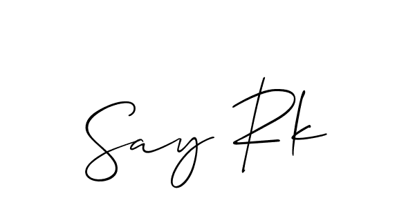 Check out images of Autograph of Say Rk name. Actor Say Rk Signature Style. Allison_Script is a professional sign style online. Say Rk signature style 2 images and pictures png