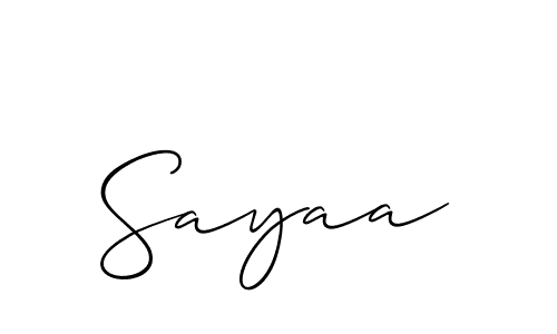 How to make Sayaa name signature. Use Allison_Script style for creating short signs online. This is the latest handwritten sign. Sayaa signature style 2 images and pictures png