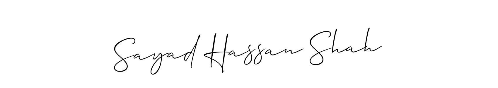 Best and Professional Signature Style for Sayad Hassan Shah. Allison_Script Best Signature Style Collection. Sayad Hassan Shah signature style 2 images and pictures png