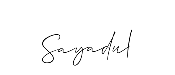 Once you've used our free online signature maker to create your best signature Allison_Script style, it's time to enjoy all of the benefits that Sayadul name signing documents. Sayadul signature style 2 images and pictures png