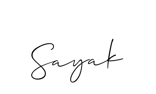 How to Draw Sayak signature style? Allison_Script is a latest design signature styles for name Sayak. Sayak signature style 2 images and pictures png