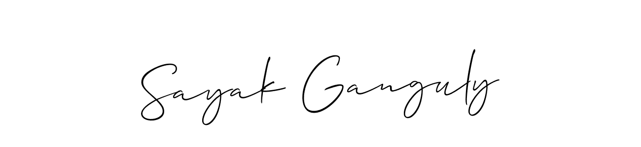 Also You can easily find your signature by using the search form. We will create Sayak Ganguly name handwritten signature images for you free of cost using Allison_Script sign style. Sayak Ganguly signature style 2 images and pictures png