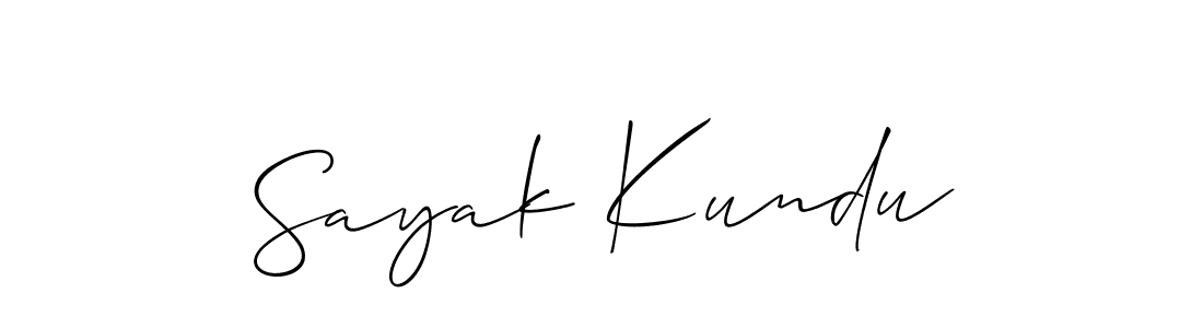 It looks lik you need a new signature style for name Sayak Kundu. Design unique handwritten (Allison_Script) signature with our free signature maker in just a few clicks. Sayak Kundu signature style 2 images and pictures png