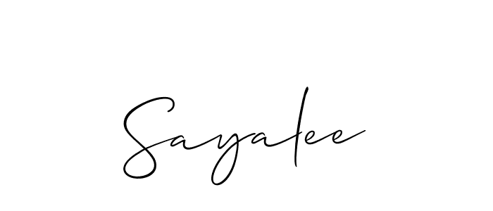 How to make Sayalee name signature. Use Allison_Script style for creating short signs online. This is the latest handwritten sign. Sayalee signature style 2 images and pictures png