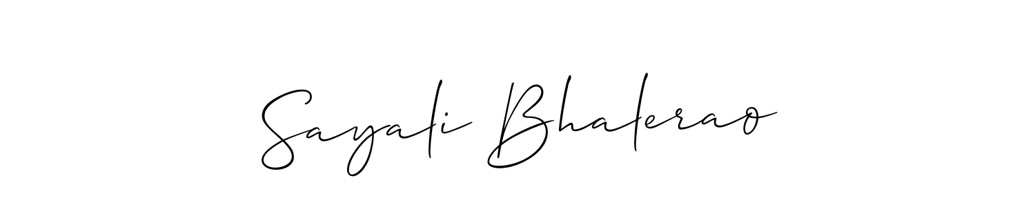 Create a beautiful signature design for name Sayali Bhalerao. With this signature (Allison_Script) fonts, you can make a handwritten signature for free. Sayali Bhalerao signature style 2 images and pictures png