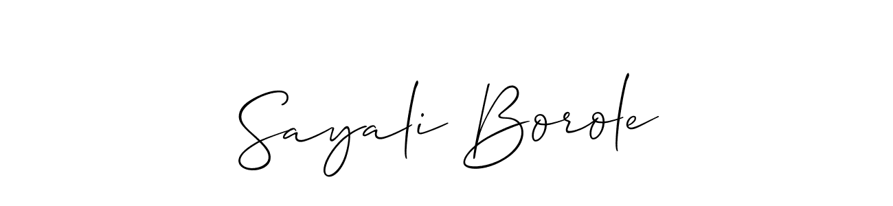 It looks lik you need a new signature style for name Sayali Borole. Design unique handwritten (Allison_Script) signature with our free signature maker in just a few clicks. Sayali Borole signature style 2 images and pictures png