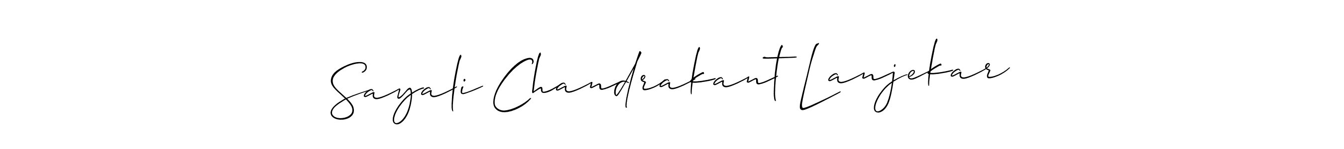 Use a signature maker to create a handwritten signature online. With this signature software, you can design (Allison_Script) your own signature for name Sayali Chandrakant Lanjekar. Sayali Chandrakant Lanjekar signature style 2 images and pictures png