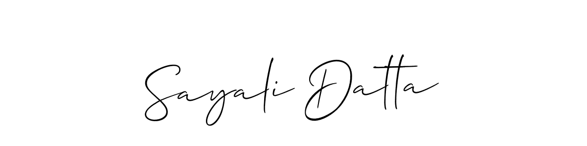 Create a beautiful signature design for name Sayali Datta. With this signature (Allison_Script) fonts, you can make a handwritten signature for free. Sayali Datta signature style 2 images and pictures png