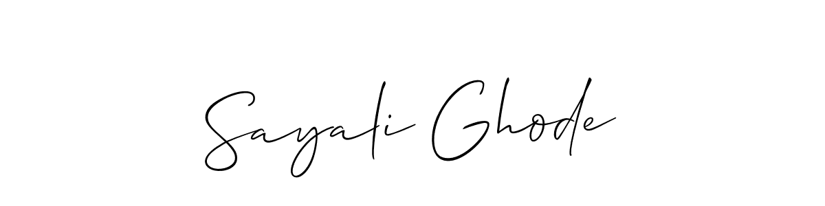 How to make Sayali Ghode signature? Allison_Script is a professional autograph style. Create handwritten signature for Sayali Ghode name. Sayali Ghode signature style 2 images and pictures png