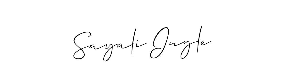 Sayali Ingle stylish signature style. Best Handwritten Sign (Allison_Script) for my name. Handwritten Signature Collection Ideas for my name Sayali Ingle. Sayali Ingle signature style 2 images and pictures png