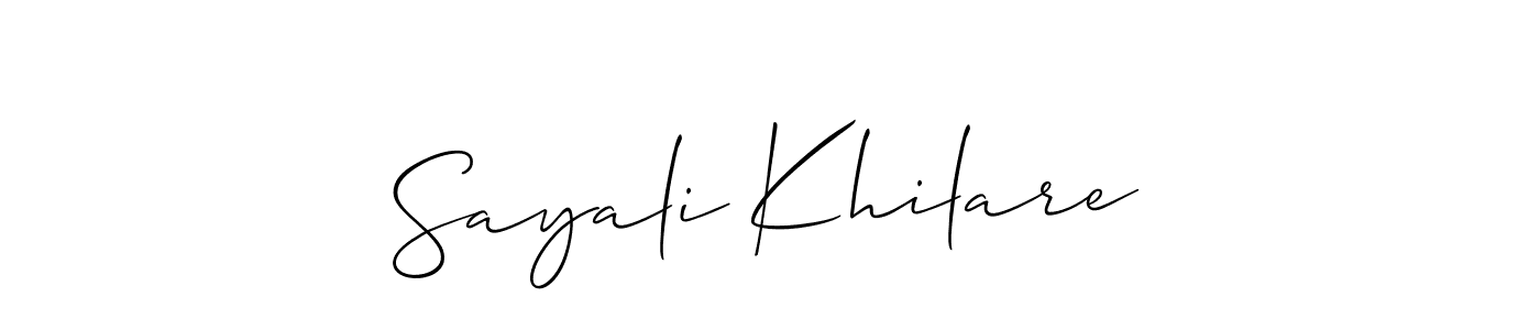 Use a signature maker to create a handwritten signature online. With this signature software, you can design (Allison_Script) your own signature for name Sayali Khilare. Sayali Khilare signature style 2 images and pictures png