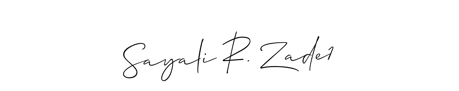 Once you've used our free online signature maker to create your best signature Allison_Script style, it's time to enjoy all of the benefits that Sayali R. Zade1 name signing documents. Sayali R. Zade1 signature style 2 images and pictures png