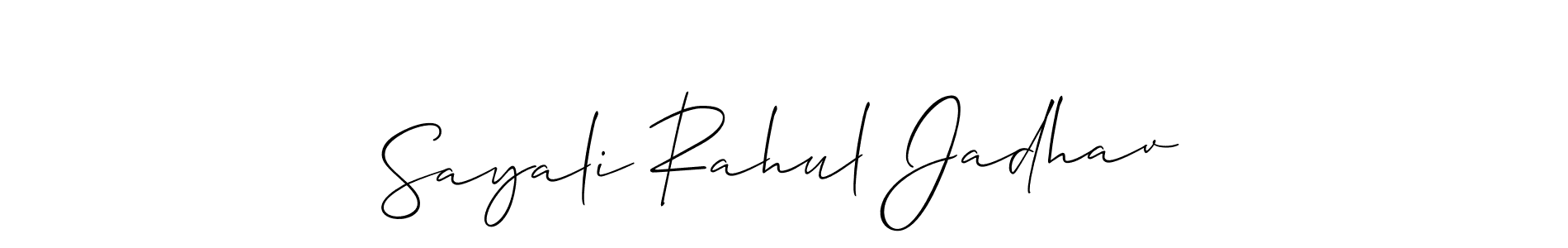 Use a signature maker to create a handwritten signature online. With this signature software, you can design (Allison_Script) your own signature for name Sayali Rahul Jadhav. Sayali Rahul Jadhav signature style 2 images and pictures png