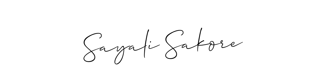Use a signature maker to create a handwritten signature online. With this signature software, you can design (Allison_Script) your own signature for name Sayali Sakore. Sayali Sakore signature style 2 images and pictures png