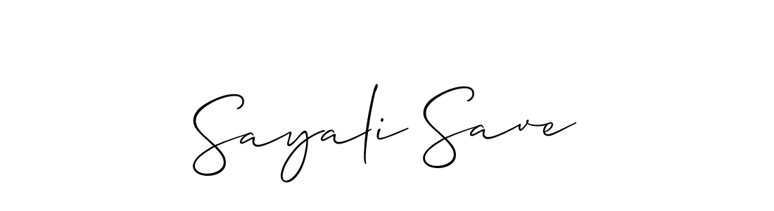 Best and Professional Signature Style for Sayali Save. Allison_Script Best Signature Style Collection. Sayali Save signature style 2 images and pictures png