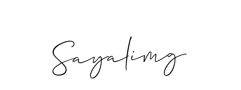 Make a beautiful signature design for name Sayalimg. With this signature (Allison_Script) style, you can create a handwritten signature for free. Sayalimg signature style 2 images and pictures png
