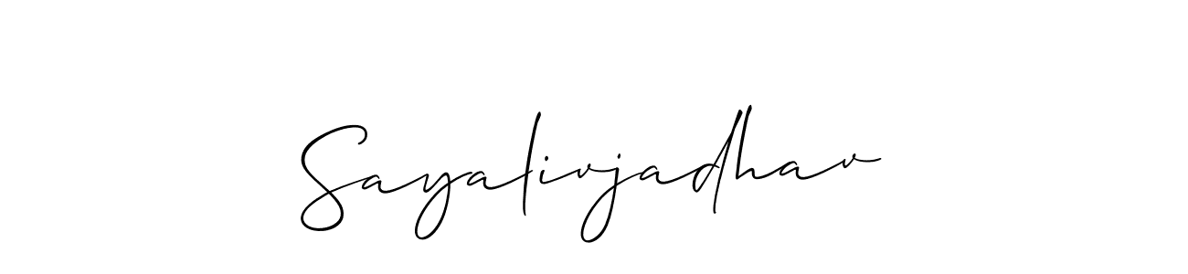 You should practise on your own different ways (Allison_Script) to write your name (Sayalivjadhav) in signature. don't let someone else do it for you. Sayalivjadhav signature style 2 images and pictures png