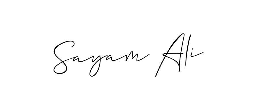 if you are searching for the best signature style for your name Sayam Ali. so please give up your signature search. here we have designed multiple signature styles  using Allison_Script. Sayam Ali signature style 2 images and pictures png