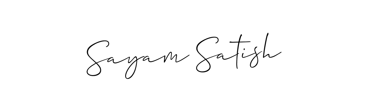 See photos of Sayam Satish official signature by Spectra . Check more albums & portfolios. Read reviews & check more about Allison_Script font. Sayam Satish signature style 2 images and pictures png