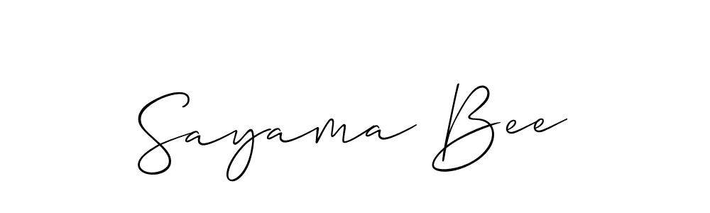 Create a beautiful signature design for name Sayama Bee. With this signature (Allison_Script) fonts, you can make a handwritten signature for free. Sayama Bee signature style 2 images and pictures png