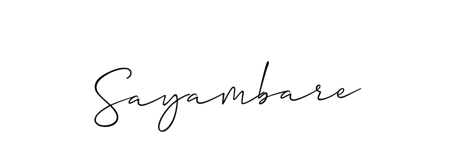 Best and Professional Signature Style for Sayambare. Allison_Script Best Signature Style Collection. Sayambare signature style 2 images and pictures png