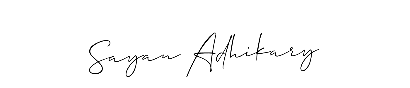 You should practise on your own different ways (Allison_Script) to write your name (Sayan Adhikary) in signature. don't let someone else do it for you. Sayan Adhikary signature style 2 images and pictures png